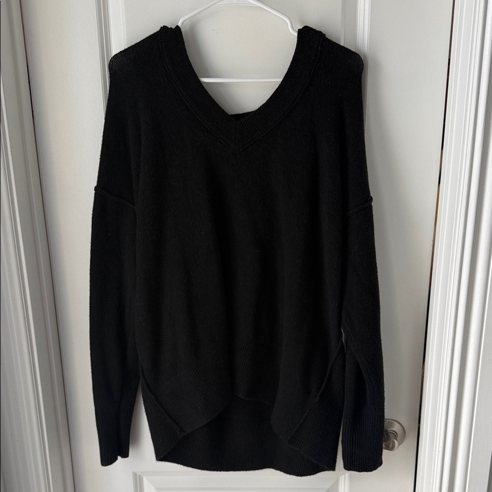 Aerie Classic Black V-Neck Sweater